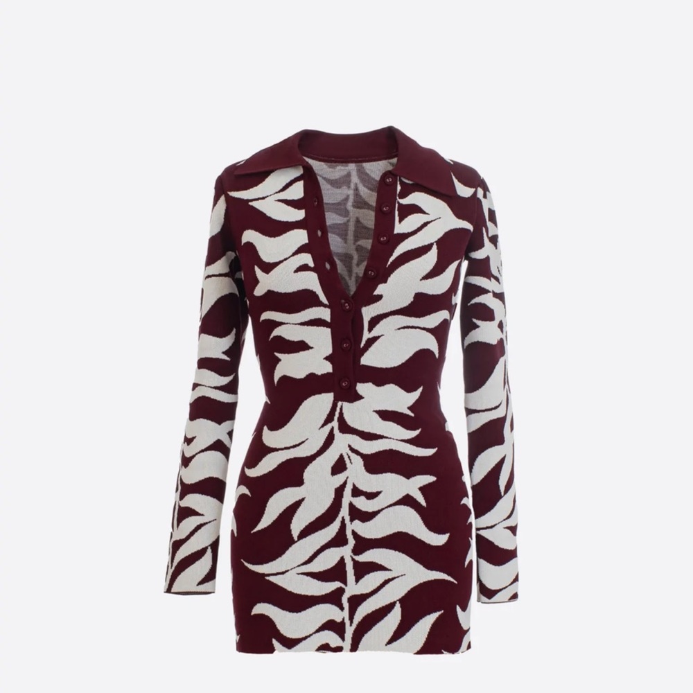 NWT Hanifa Soraya Mini in Plum and White